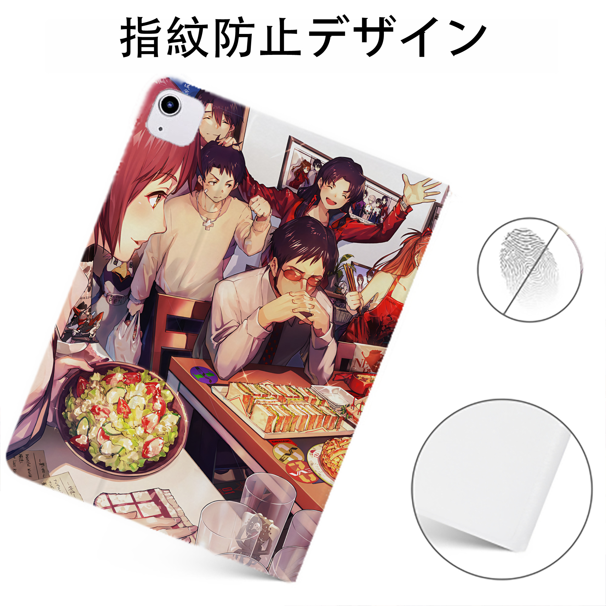 （画像用） EVA 新世紀エヴァンゲリオン IPadケース ペンホルダー付き ブックスタイルデザイン
